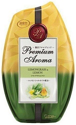 ST Shoushuuriki Жидкий дезодорант–ароматизатор для комнат с ароматом лемонграсса и сочного лимона 400 мл