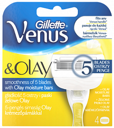 Gillette Venus&Olay Сменные кассеты для бритья 4 шт