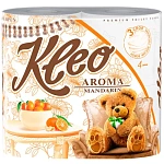 МЯГКИЙ ЗНАК Туалетная бумага "Kleo" 3-х слойная Aroma мандарин 4 рулона (оранжевая)