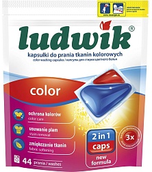 Ludwik Гелевые капсулы для стирки цветных тканей Color 2 в 1 44 шт