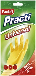 Paclan Пара резиновых перчаток жёлтые размер L