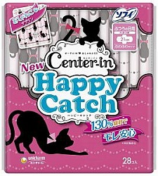 Unicharm Center-in Happy Catch Normal Гигиенические прокладки для девочек-подростков 21 см с крылышками 28 шт