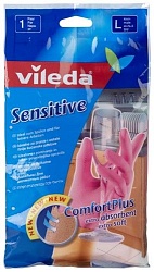Vileda Перчатки Sensitive для деликатных работ размер L 1 пара