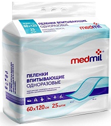 Medmil Пелёнки впитывающие 60 * 120 см Оптима 25 шт