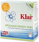Klar Таблетки для мытья посуды для посудомоечных машин 25 х 20 г