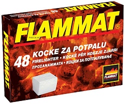 Flammat Premium Кубики (брикеты) без едкого дыма и запаха для розжига каминов, мангалов, барбекю, печей, костров и т.д. 32 шт.