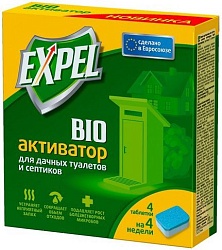 Expel Биоактиватор для дачных туалетов и септиков 4 таблетки