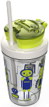 Contigo Детский стакан с соломинкой Snack tumbler Robot green 0,35 л