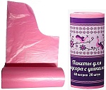 Ufapack Мешки для мусора Узоры чистоты с ушками ПНД 60 л 20 шт  розовые