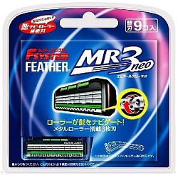 Feather Запасные кассеты с тройным лезвием для станка F-System MR3 Neo 9 шт