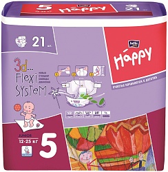 Bella Подгузники для детей Baby Happy Junior 12 - 25 кг 21 шт