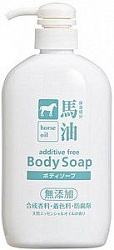 Kumano Cosmetics Horse Oil Жидкое мыло для тела увлажняющее с лошадиным маслом без отдушек 600 мл