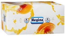 Regina Бумажные салфетки косметические белые Деликатис 4 слоя