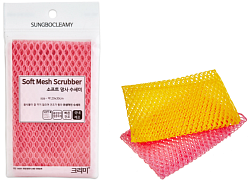 Sung Bo Cleamy Мочалка-сетка "Soft Mesh Scrubber" для мытья посуды и кухонных поверхностей средней жесткости, 29 х 30, 1 шт