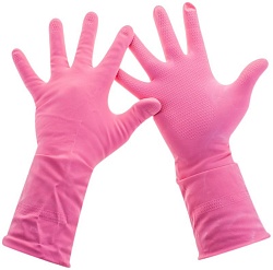 Универсальные резиновые перчатки Frida розовые размер M 222610