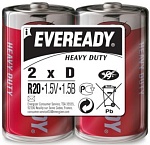 Energizer Батарейка солевая Eveready D R20 2 шт
