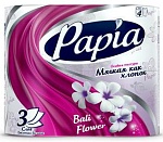 Papia Туалетная бумага Балийский Цветок 3 слоя 4 рулона