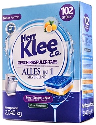 Clovin Herr Klee Silver Line Таблетки для посудомоечной машины 102 шт