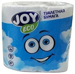 Joy Туалетная бумага Joyeco белая 2-хслойная 140 листов 4 рулона