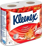 Kleenex туалетная бумага Сочная Клубника трёхслойная 4 шт.
