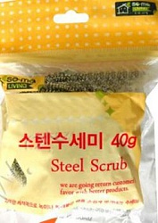 Myungjin Губка для мытья посуды Sponge Stainless scourer металлическая 1 шт
