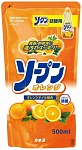 Kaneyo Жидкость для мытья посуды Сладкий апельсин запасной блок 500 мл
