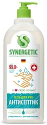 Synergetic Средство для рук антибактериальное «Увлажнение и ультразащита 99,9%», 1л (гель)