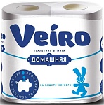 Veiro Туалетная бумага 2-хслойная Домашняя белая 15 м 120 отрывов 4 рулона