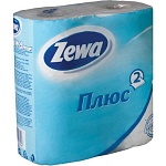 Zewa Плюс Туалетная бумага 2 слоя белая 4 шт.