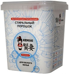 Kensai Высококонцентрированный стиральный порошок для белого белья 600 г