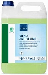 Kiilto Универсальное слабощелочное средство для водостойких поверхностей с запахом лайма Vieno Aktiivi Lime 5 л