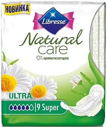 Libresse Прокладки гигиенические Natural Care Ultra Супер 9 шт