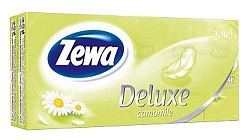 Zewa платки носовые Делюкс 3-хслойные спайка с ароматом ромашки 10 шт.