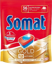 Somat Gold 12 actions Таблетки для посудомоечных машин 36 шт