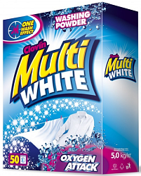 Multicolor Стиральный порошок для белых и деликатных тканей без фосфатов Clovin Multi White коробка 50 стирок 5 кг