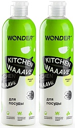 Wonderlab Гель для мытья посуды Kitchen Waaave Яблочный цвет 1 л