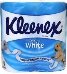 Kleenex туалетная бумага Delicate White двухслойная 4 шт.
