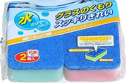 Okazaki Губка для мытья посуды жёсткая 2 шт