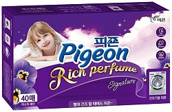 Pigeon Кондиционер для белья Rich Perfume Dryer Sheet Signature аромат Тайны дождя салфетки-кондиционер для сушки белья в сушильной машине 40 листов