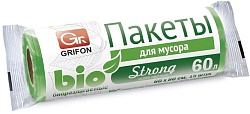 Grifon Bio Пакеты для мусора особо прочные 60 л 60 х 80 см рулон 15 шт.