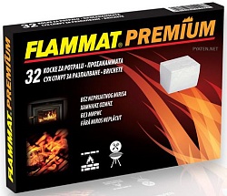 Flammat Кубики (брикеты) на основе керосина для розжига каминов, мангалов, барбекю, костров, печей и т.д. 48 шт.