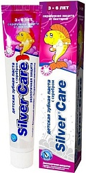 Silver Care детская зубная паста с серебром от 3 до 6 лет для девочек