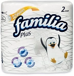 Famillia Plus Туалетная бумага 2 сл. 4 шт. Белая