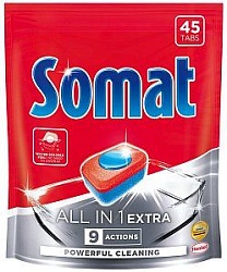 Somat All in 1 Extra Таблетки для посудомоечных машин 45 шт