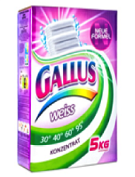 Gallus Концентрированный стиральный порошок для белого белья 60 стирок 5 кг