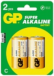 GP Алкалиновые батарейки Super Alkaline 14А типоразмера C 2 шт на блистере