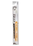 Ebisu зубная щетка компактная с плотными пучками щетинок 4-х ряд. и прорезиненной ручкой средняя
