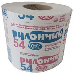 Рулончик Туалетная бумага 54 м 24 рулона/уп.