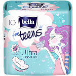 BELLA Прокладки гигиенические супертонкие FOR TEENS Sensitive 10 шт.