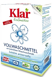 Klar Стиральный порошок на мыльном орехе для белого и прочноокрашенного белья 45 стирок 2,475 кг